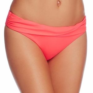 Shoshanna Wrap Band Bikini Bottom, Coral
